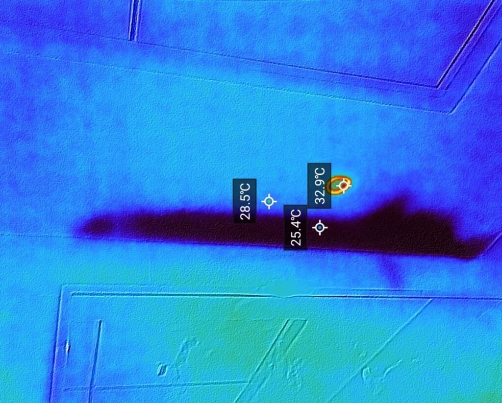 bathroom leak detection using thermal camera