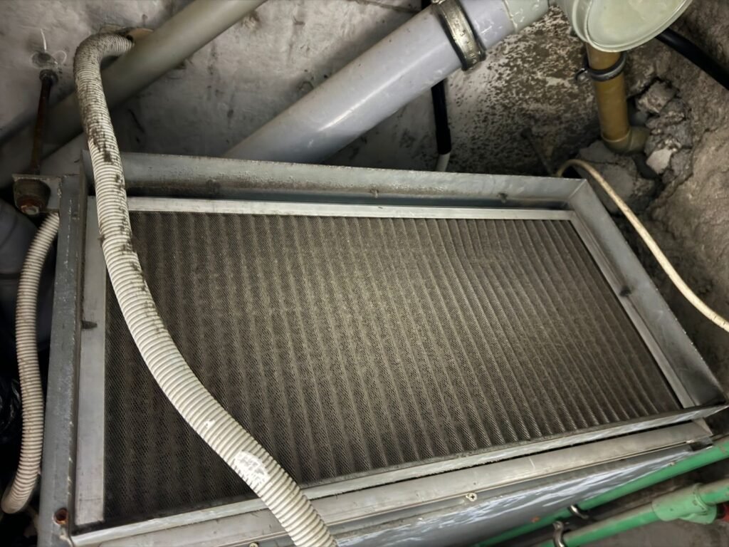 hidden mold around ac in ceiling