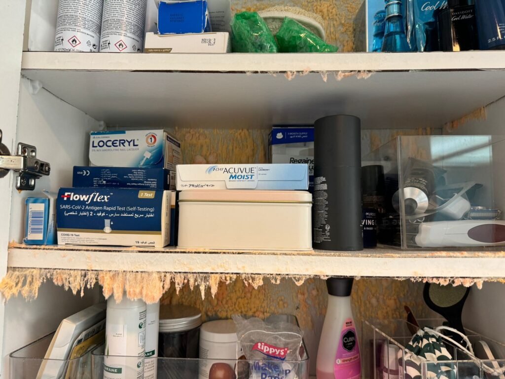 mold in bathroom in blue waters island apartment