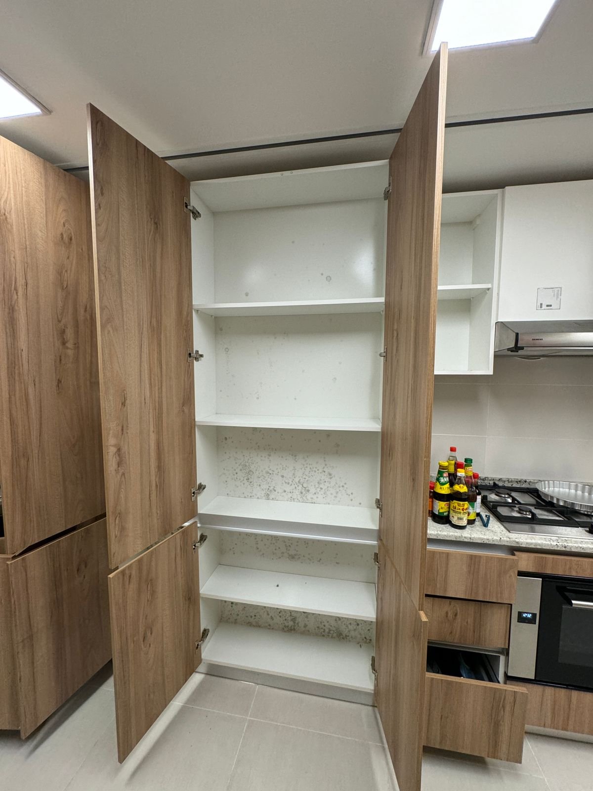 mold in kitchen cabinet in reem island abu dhabi